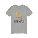 Youth Tee - Reumar Gold Monogram Front & 'art lover boutique' Back