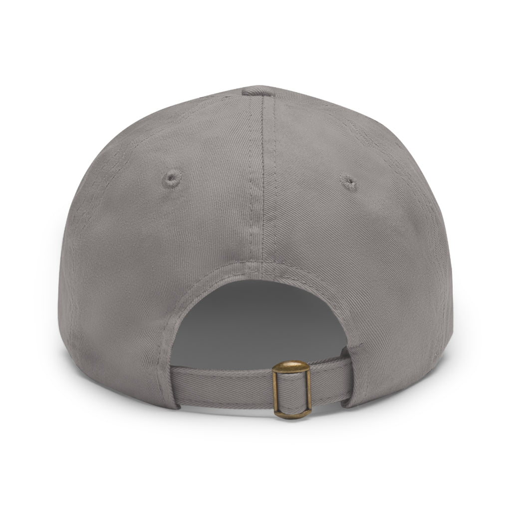 Reumar Pink Leather Patch Dad Hat