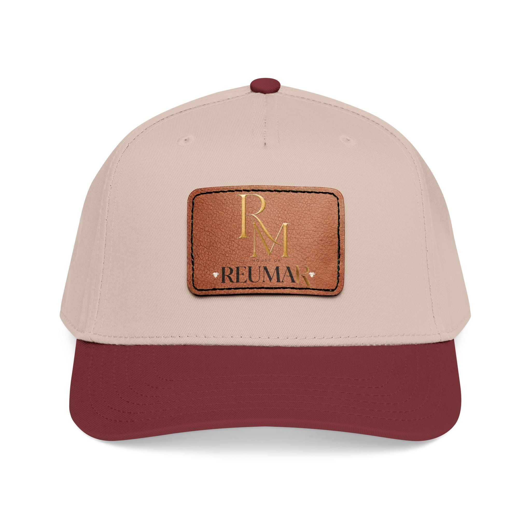 Leather Patch Baseball Cap - Monogram RM Reumay