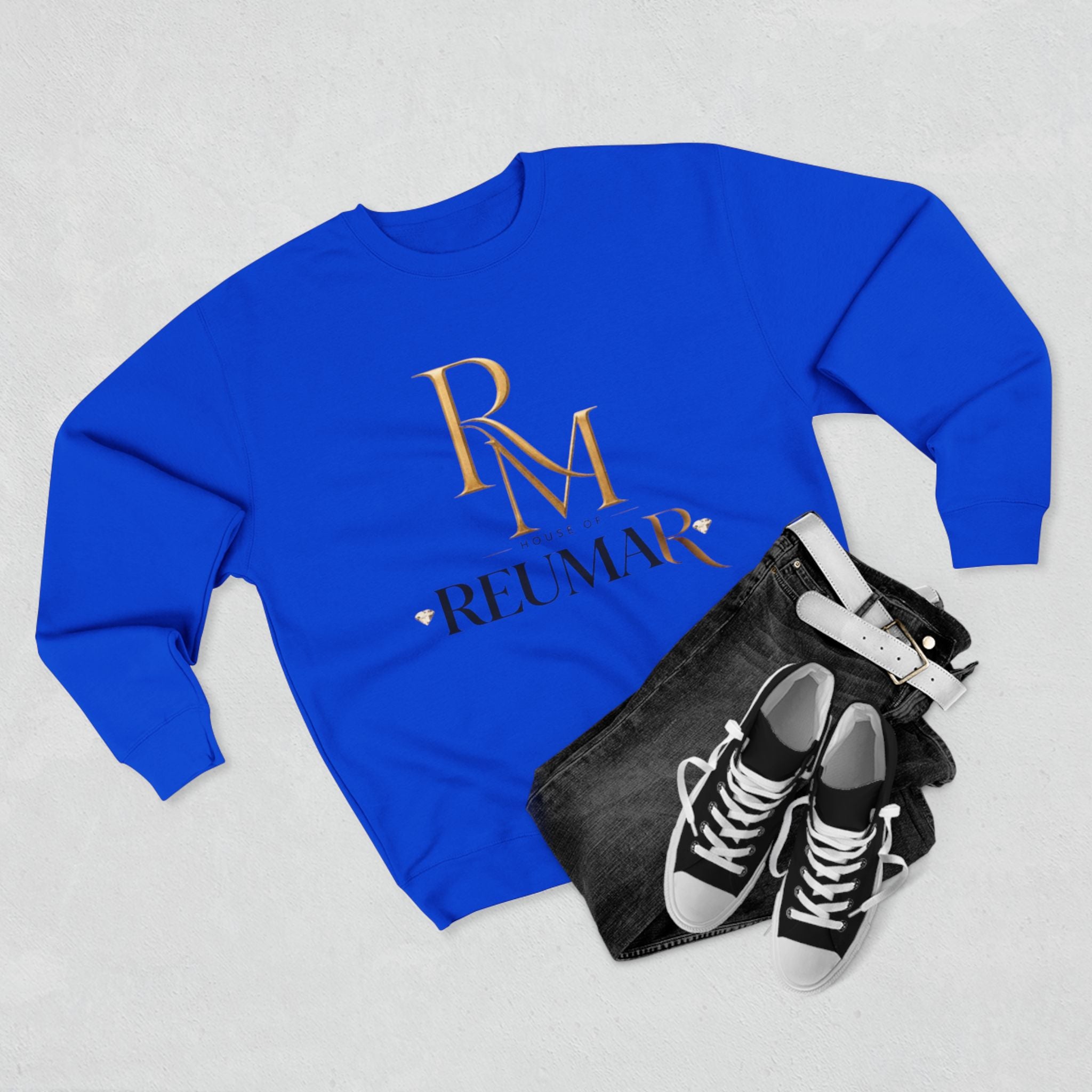 Progress Over Perfection Crewneck Sweatshirt — Reumar Monogram Casual Pullover