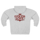 Endless Love Zip Hoodie - Romantic Crown Graphic Couples Pullover