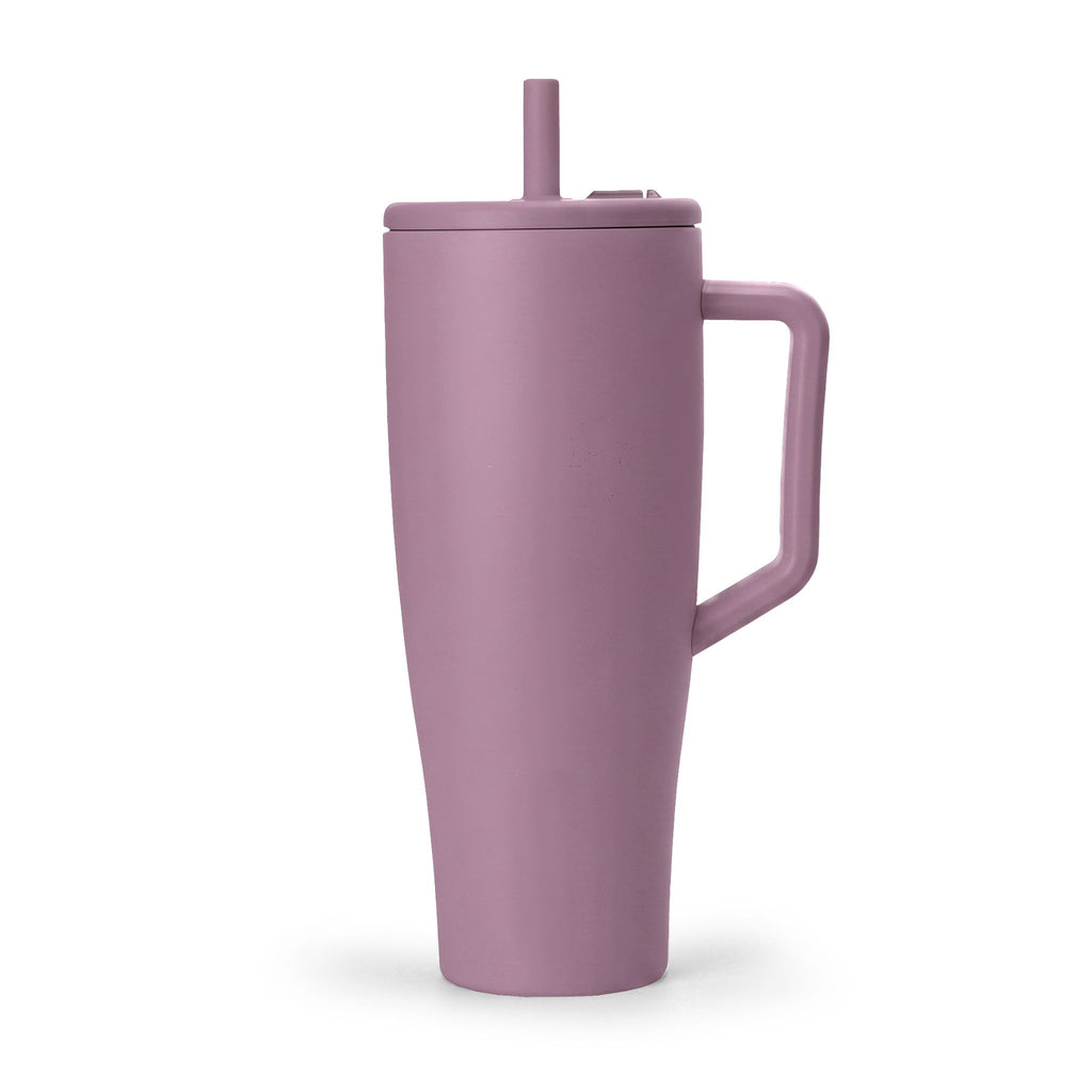 40oz Insulated Tumbler with Handle & Lid — Engraved Travel Mug