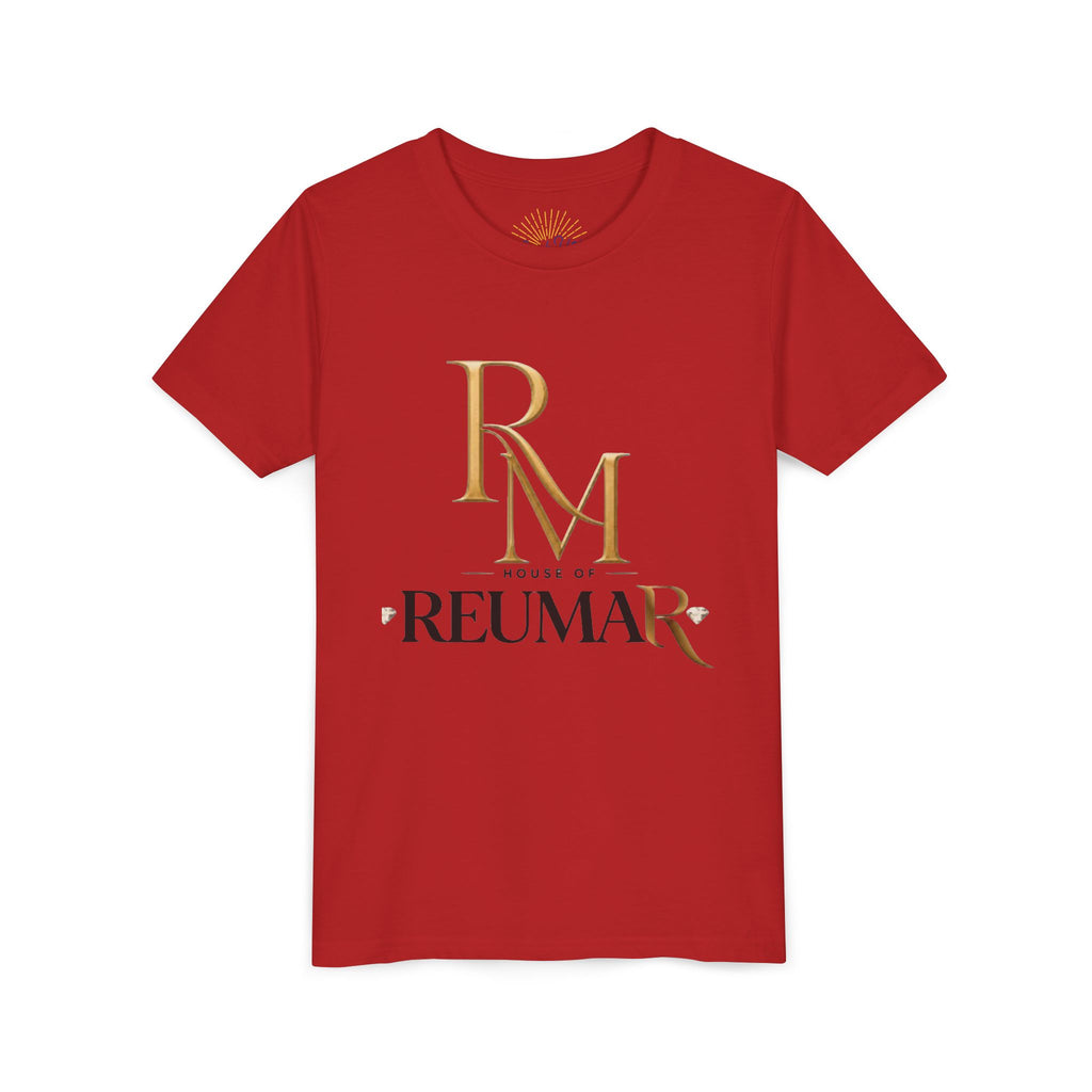 Youth Tee - Reumar Gold Monogram Front & 'art lover boutique' Back