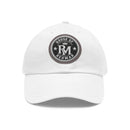 Embroidered Leather Patch Dad Hat — Reumar Monogram Baseball Cap