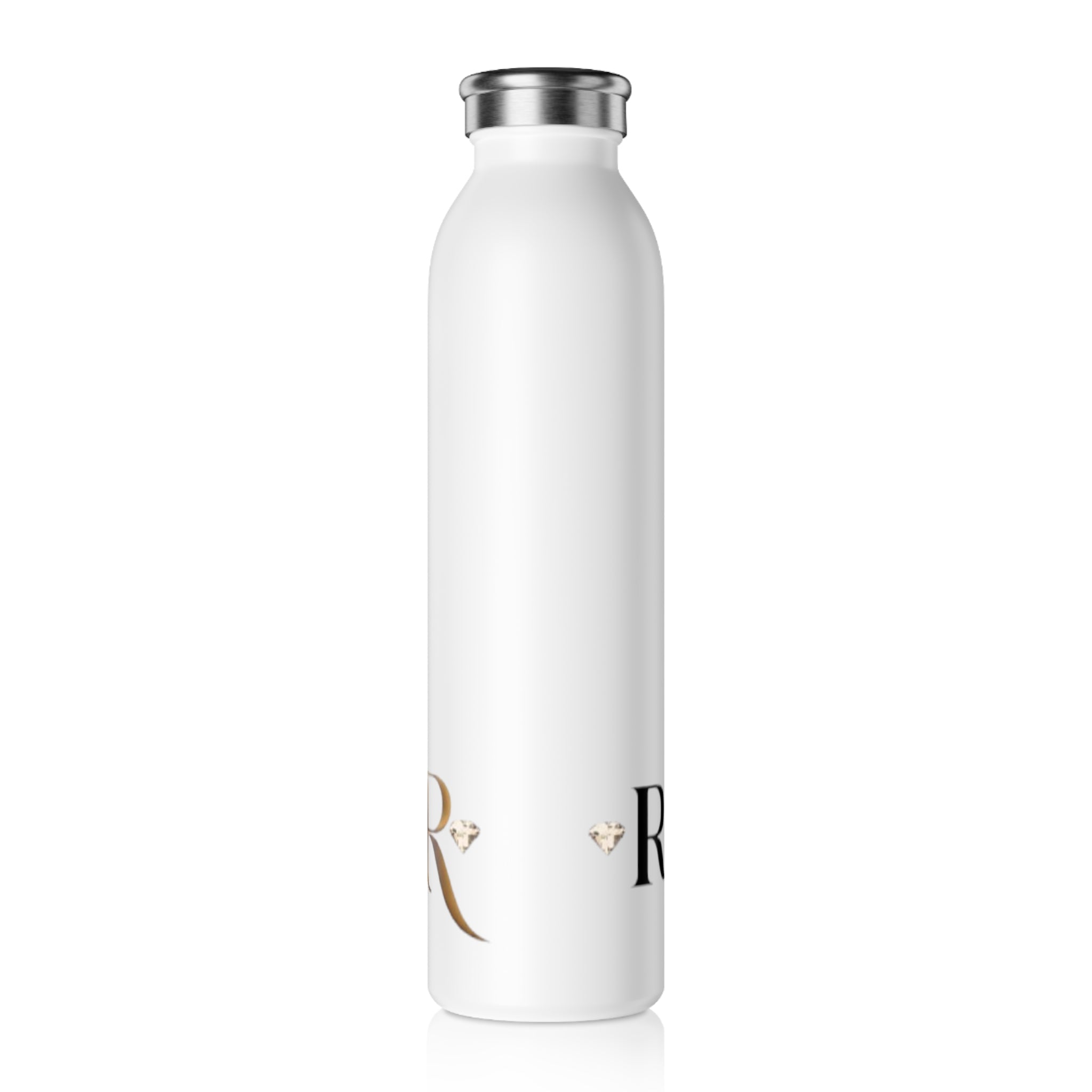 Slim Stainless Water Bottle — House of Reuma Gold Monogram