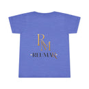 Toddler T-Shirt with Gold Monogram RM | Personalized Kids Tee