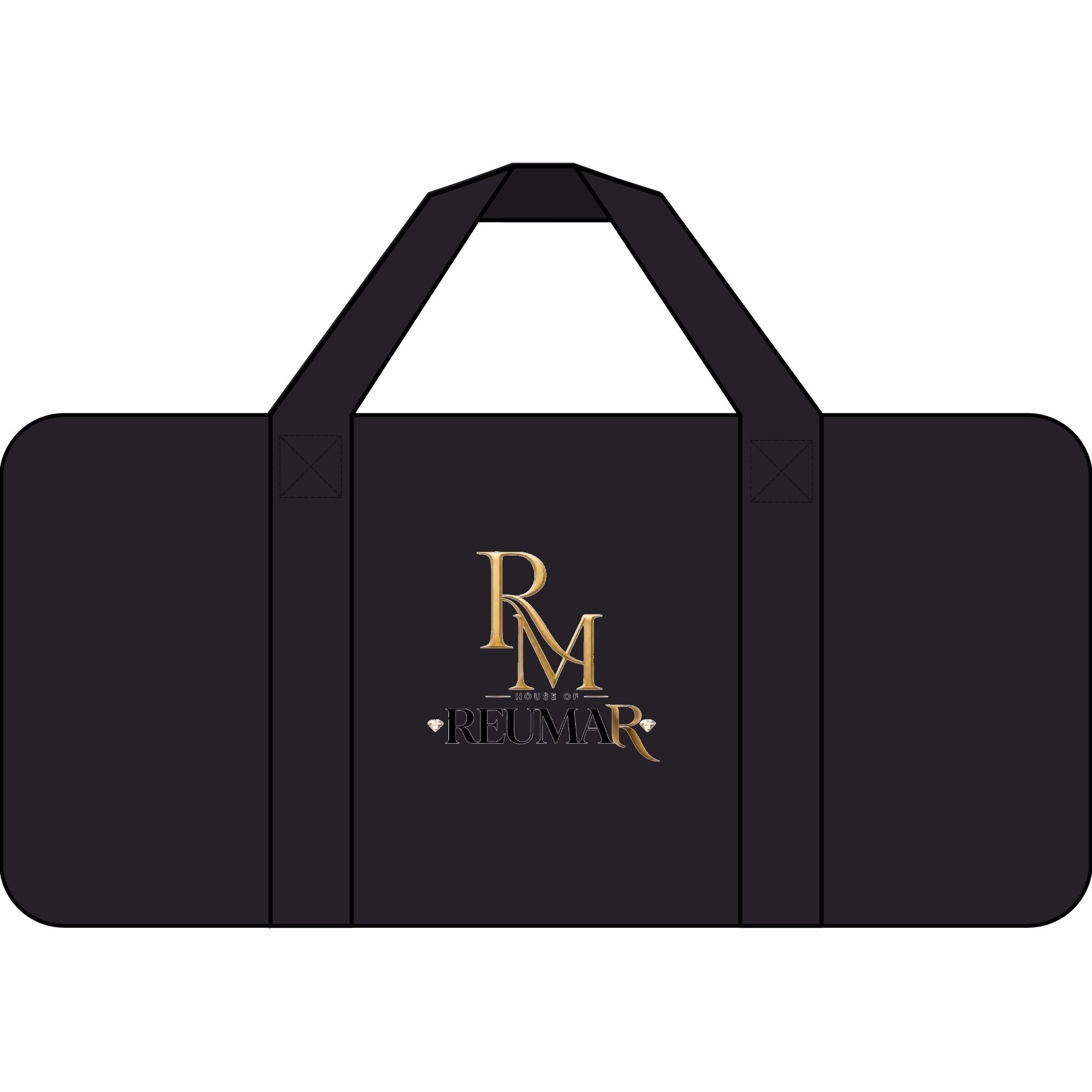 Checker Strap Duffel Bag — Monogram 'RM Reumar' Travel Gym Bag