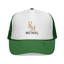 Reumar Gold Monogram Trucker Cap