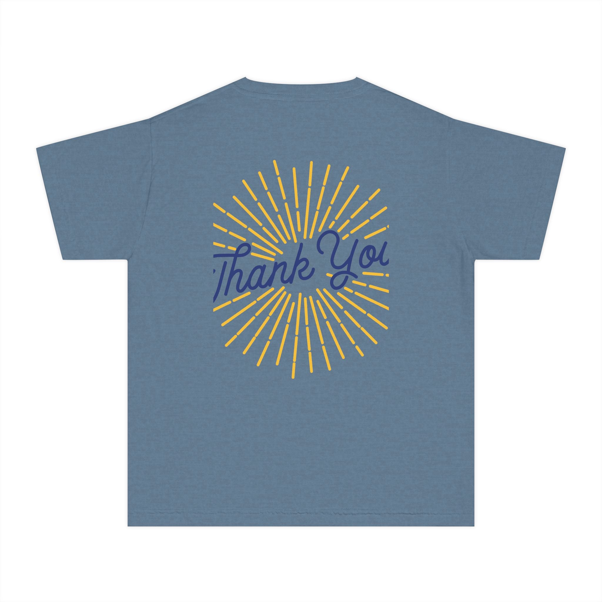 Youth Tee — Reumar Logo Front & "Thank You" Sunburst Back