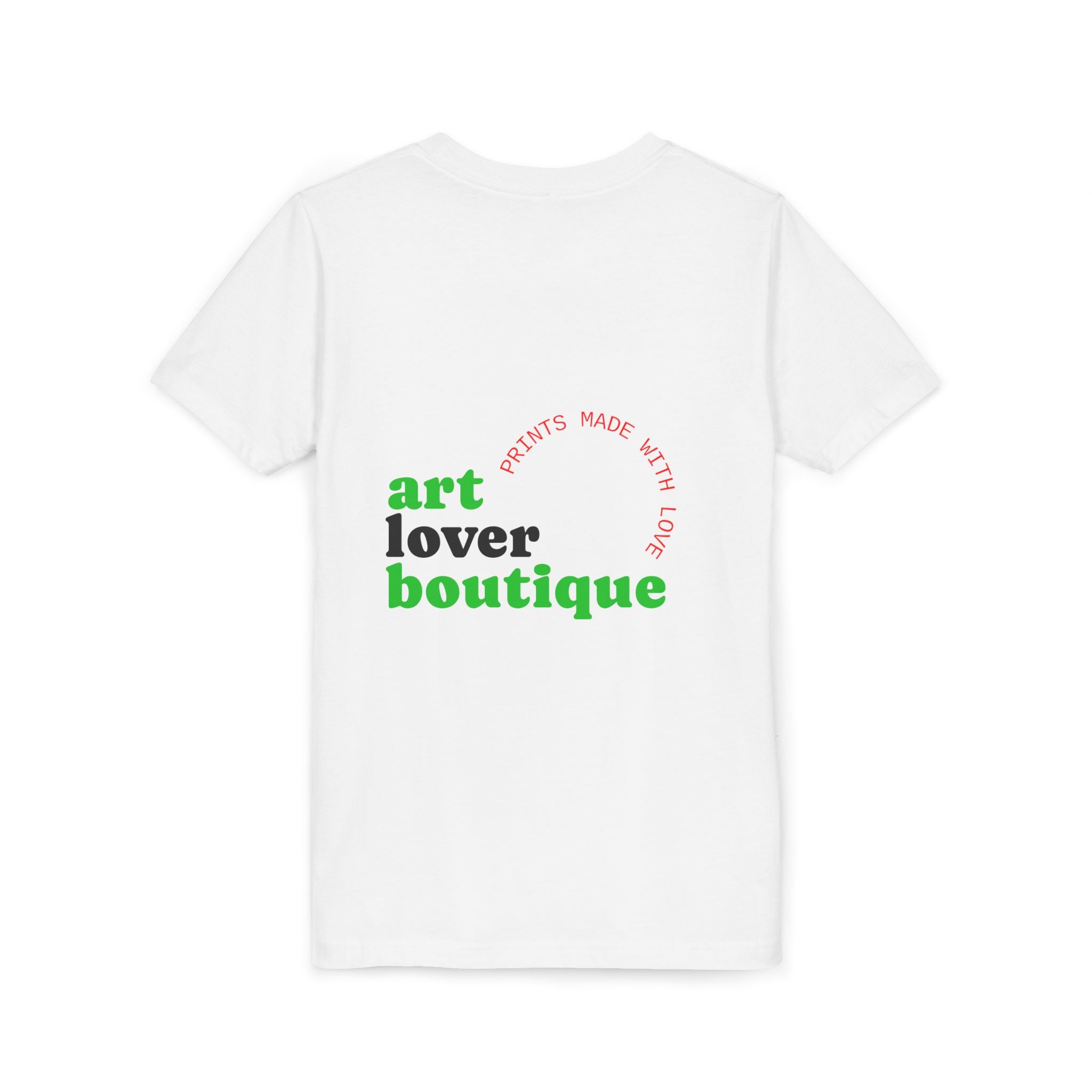Youth Tee - Reumar Gold Monogram Front & 'art lover boutique' Back