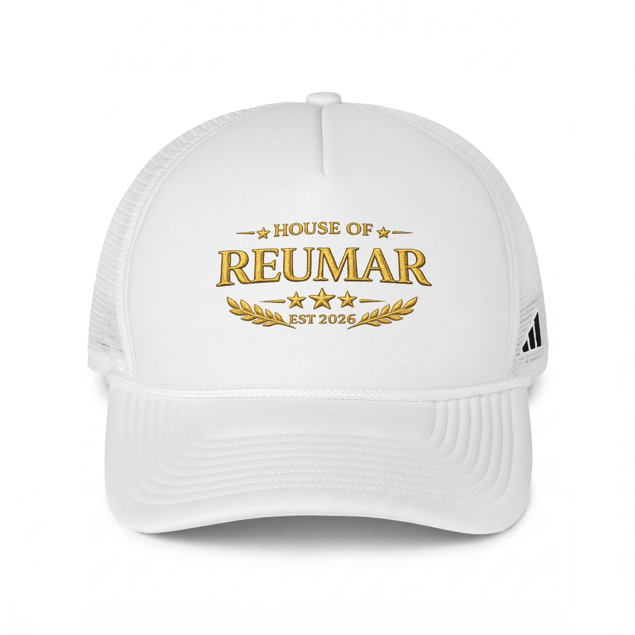 House of Reumar Trucker Cap — Embroidered Vintage Crest Hat