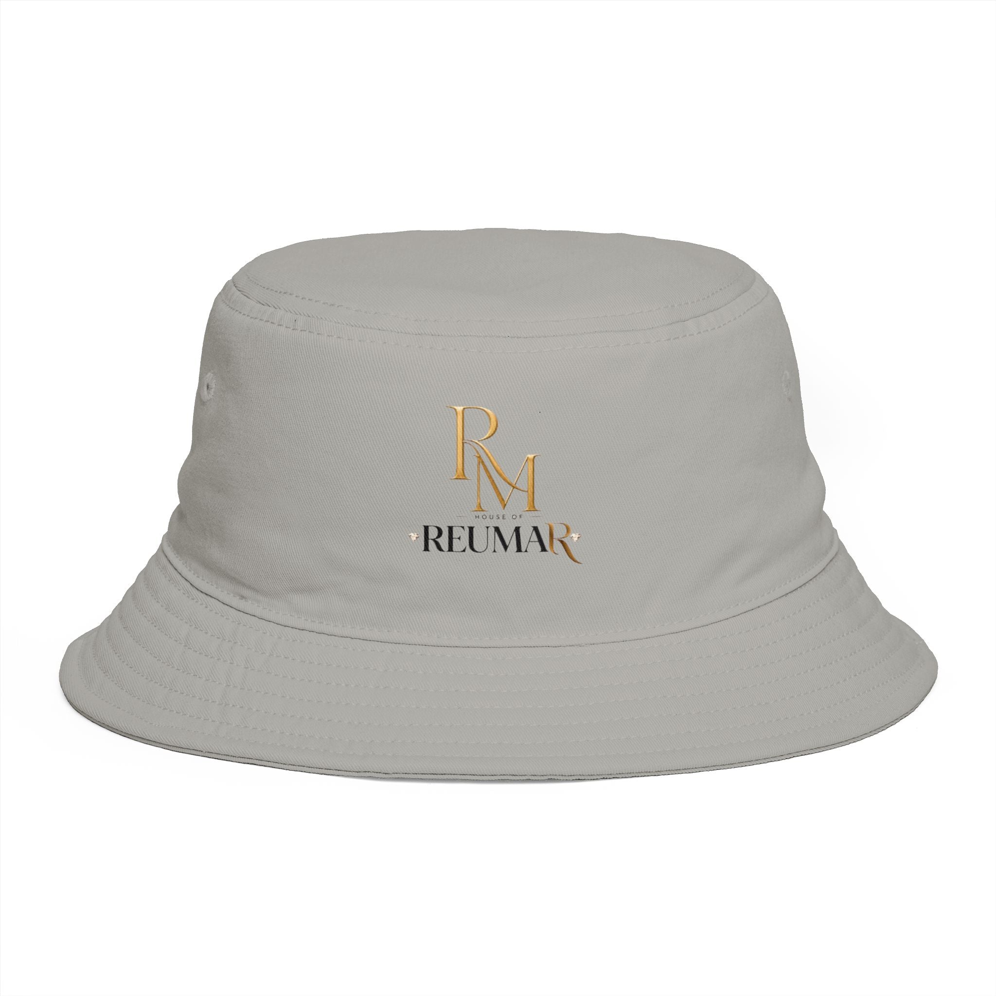 Bucket Hat — RM Reimay Gold Monogram Embroidered Logo