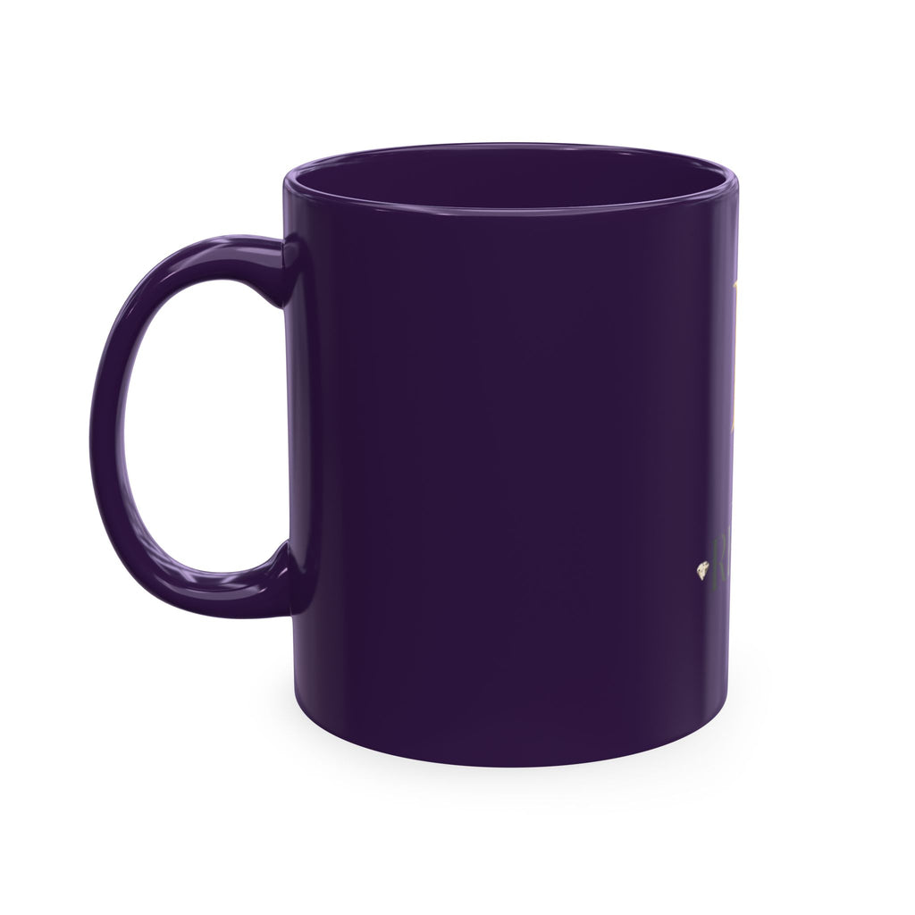 House of Reumar Beige Ceramic Mug — Gold Monogram Coffee Cup