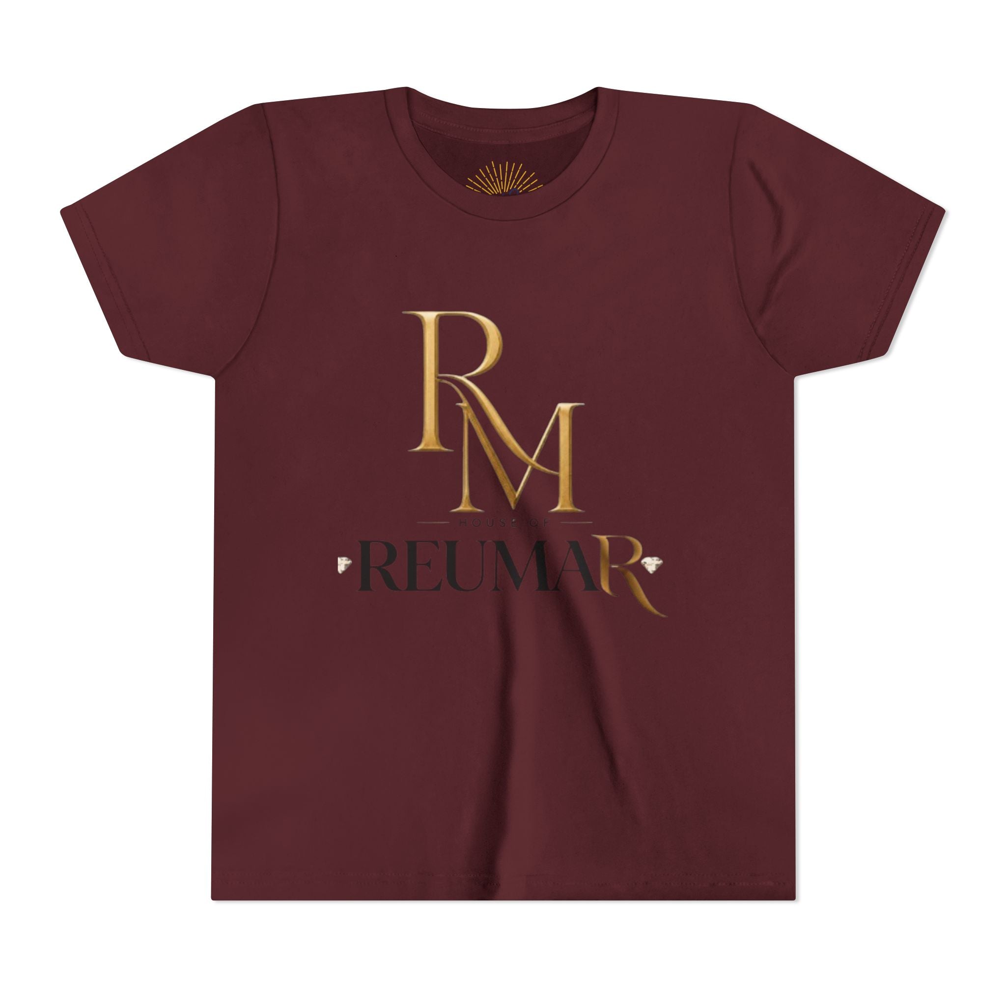 Youth Tee - Reumar Gold Monogram Front & 'art lover boutique' Back