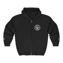 Full-Zip White Hoodie with Gold 'RM' Minimalist Logo