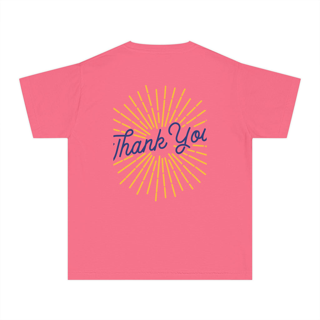 Youth Tee — Reumar Logo Front & "Thank You" Sunburst Back