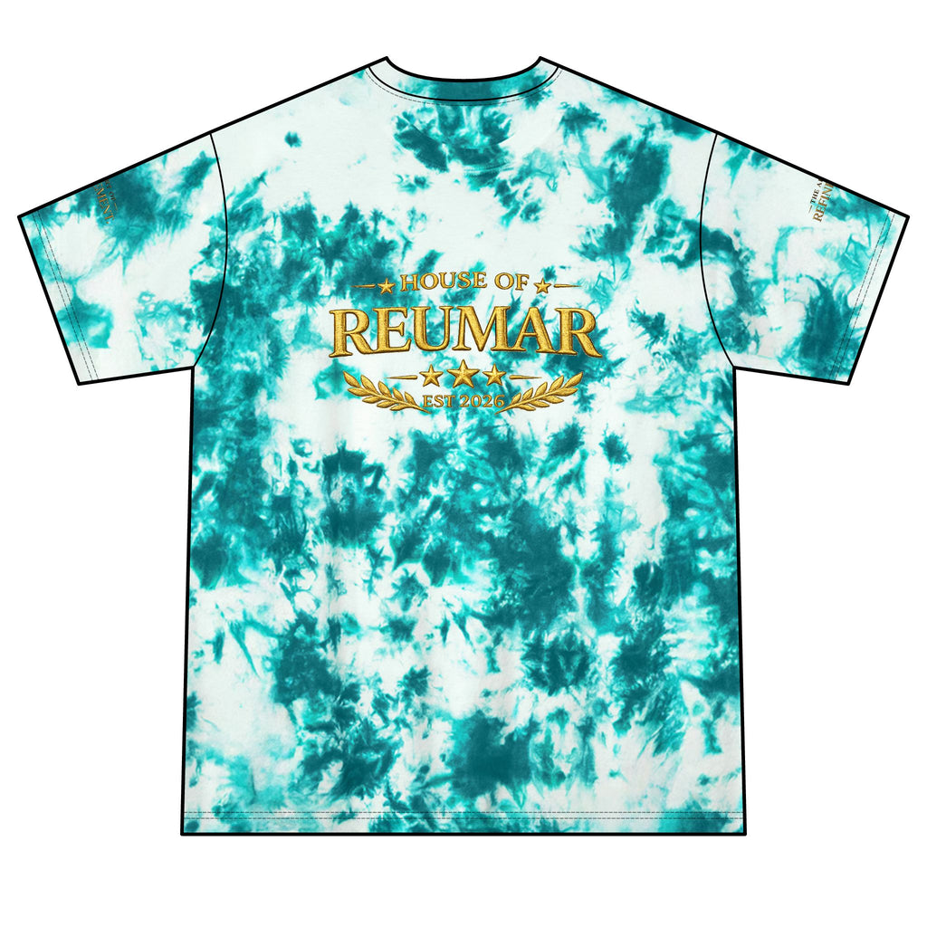 Tie-Dye Logo Tee — House of Reumar Red & Black Crystal Pattern