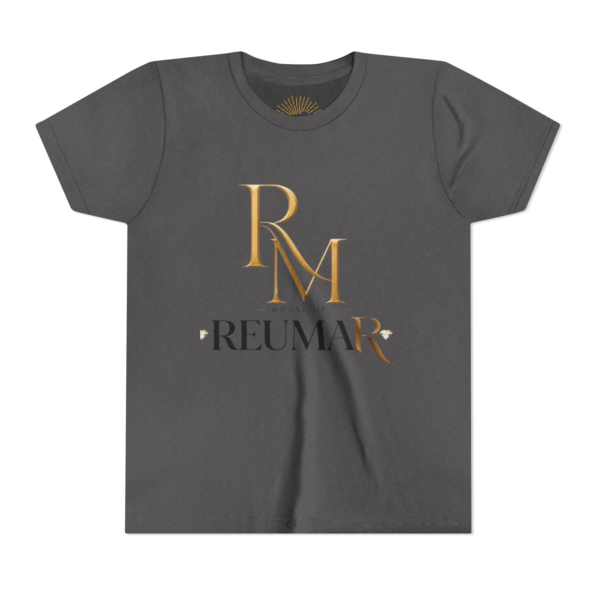 Youth Tee - Reumar Gold Monogram Front & 'art lover boutique' Back