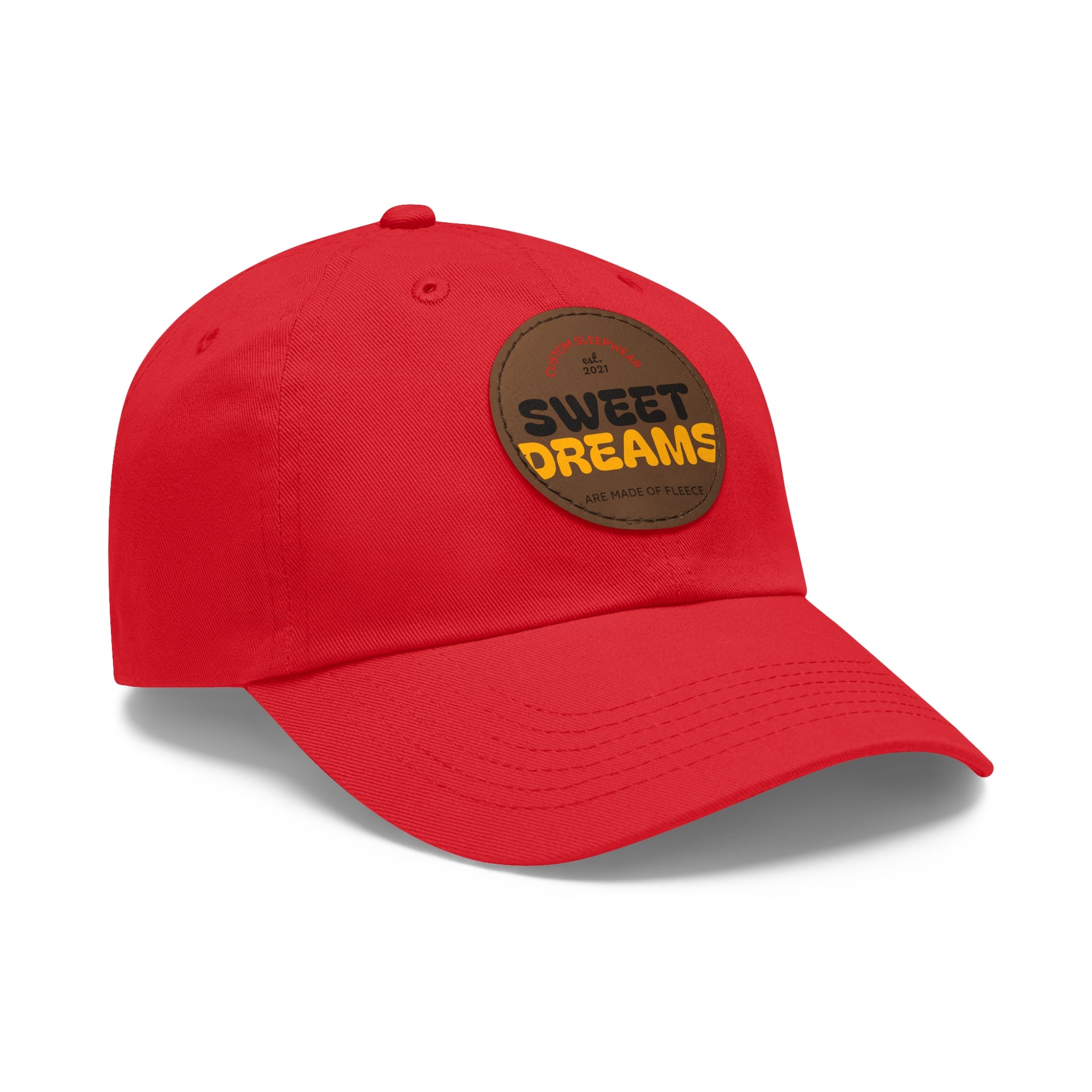 Dad Hat — Leather Patch 'Dreams' Embroidered Baseball Cap