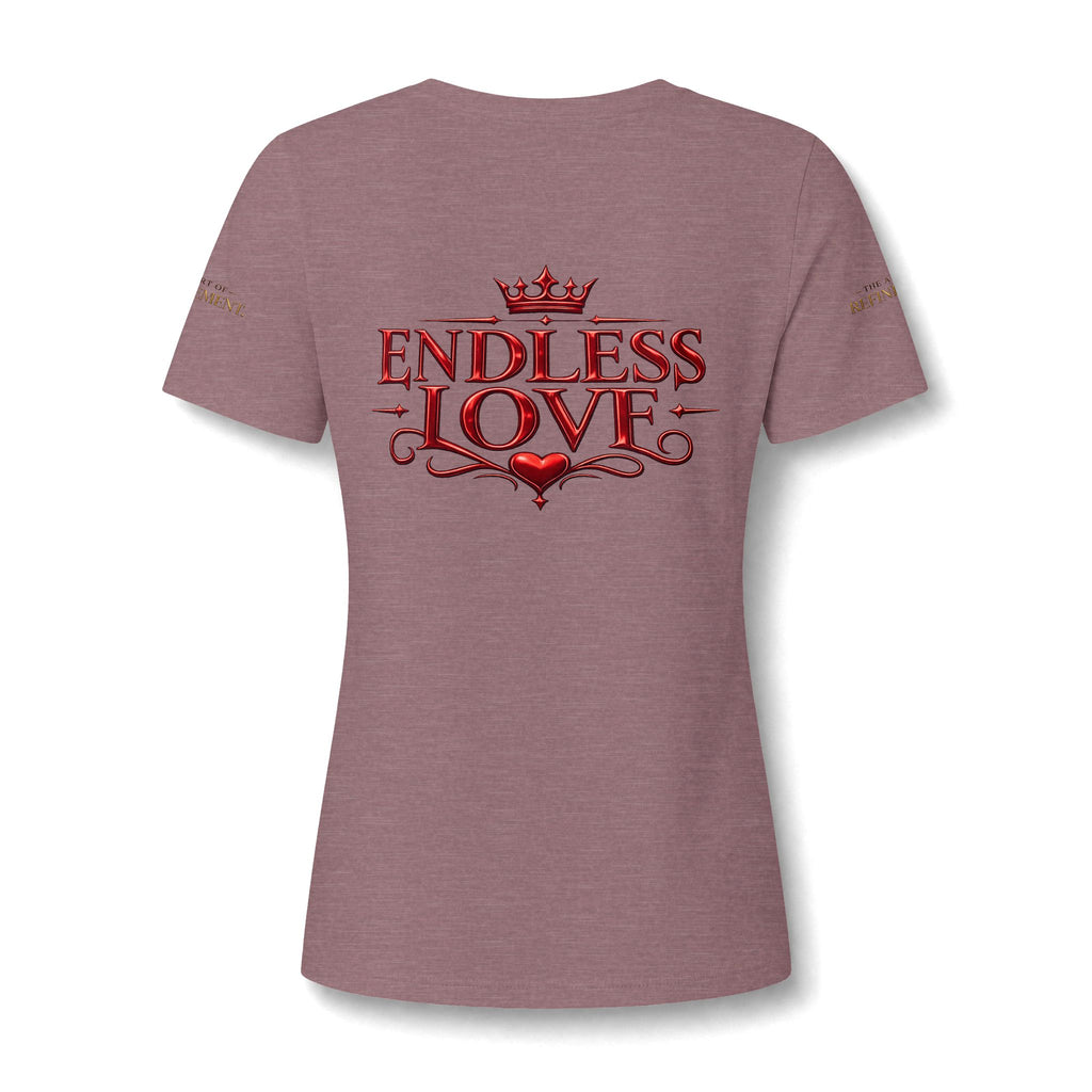 Women's V-Neck Tee — 'Reumar' Gold Monogram Logo
