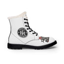 Fur-Lined Leather Boots – "House of Reumar" Embroidered Winter Combat Boots