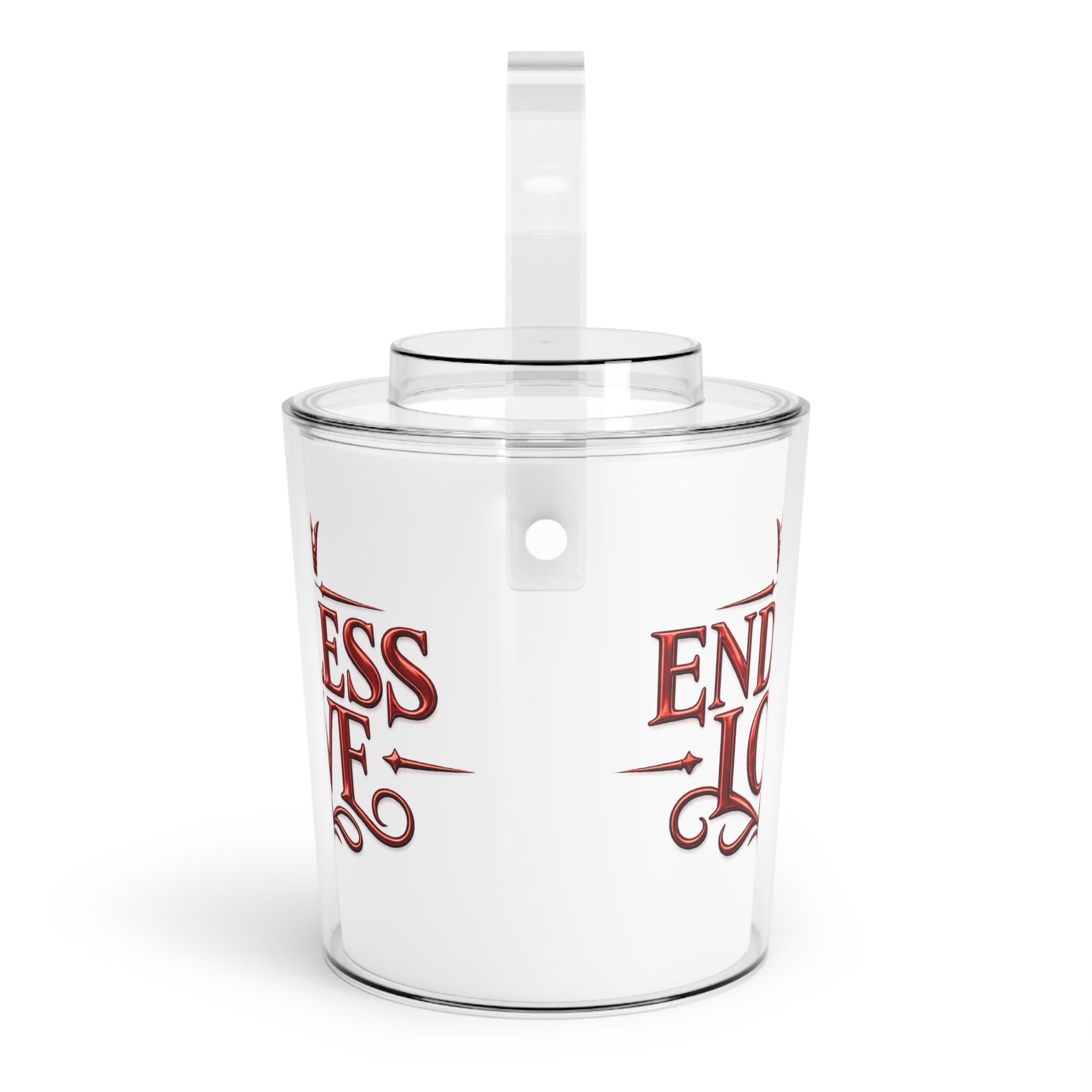 Endless Love Ice Bucket with Tongs – Romantic Bar Accessory for Weddings, Anniversaries & Valentine’s