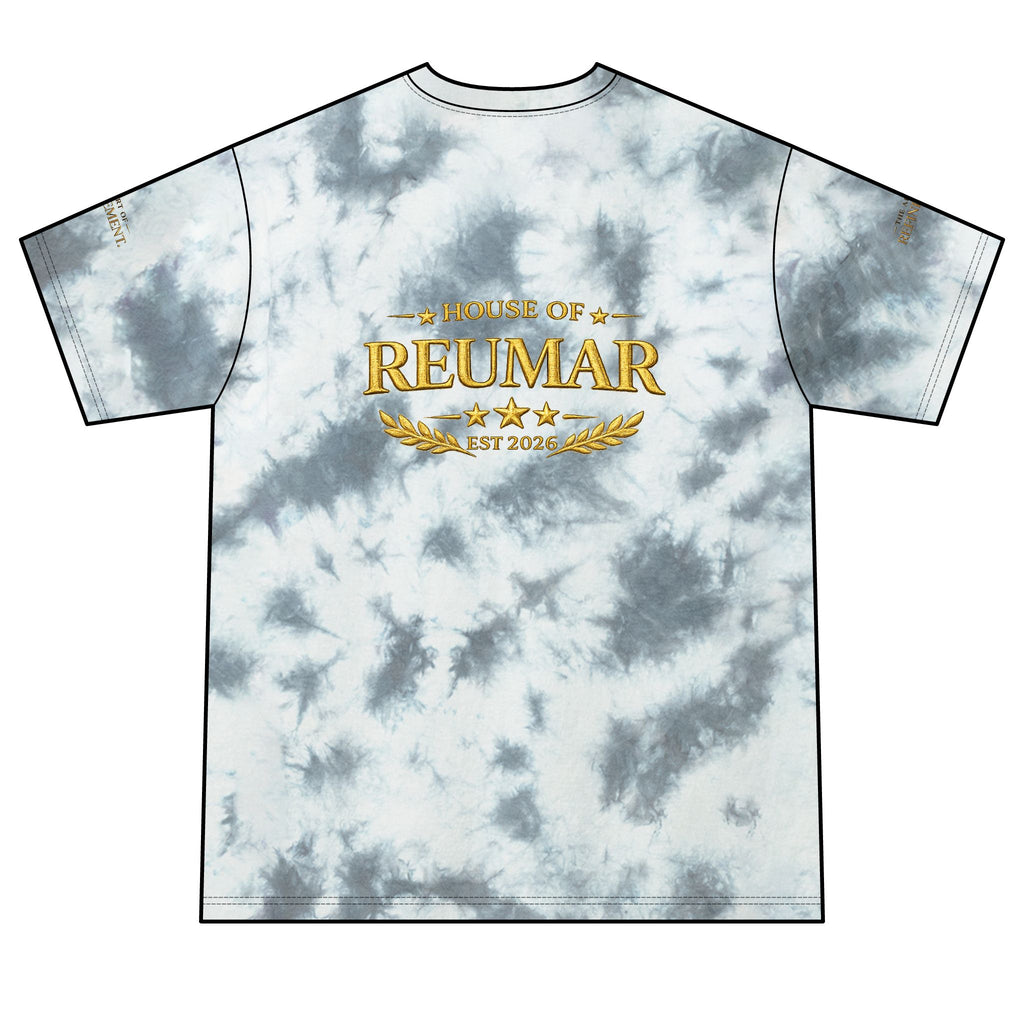Tie-Dye Logo Tee — House of Reumar Red & Black Crystal Pattern
