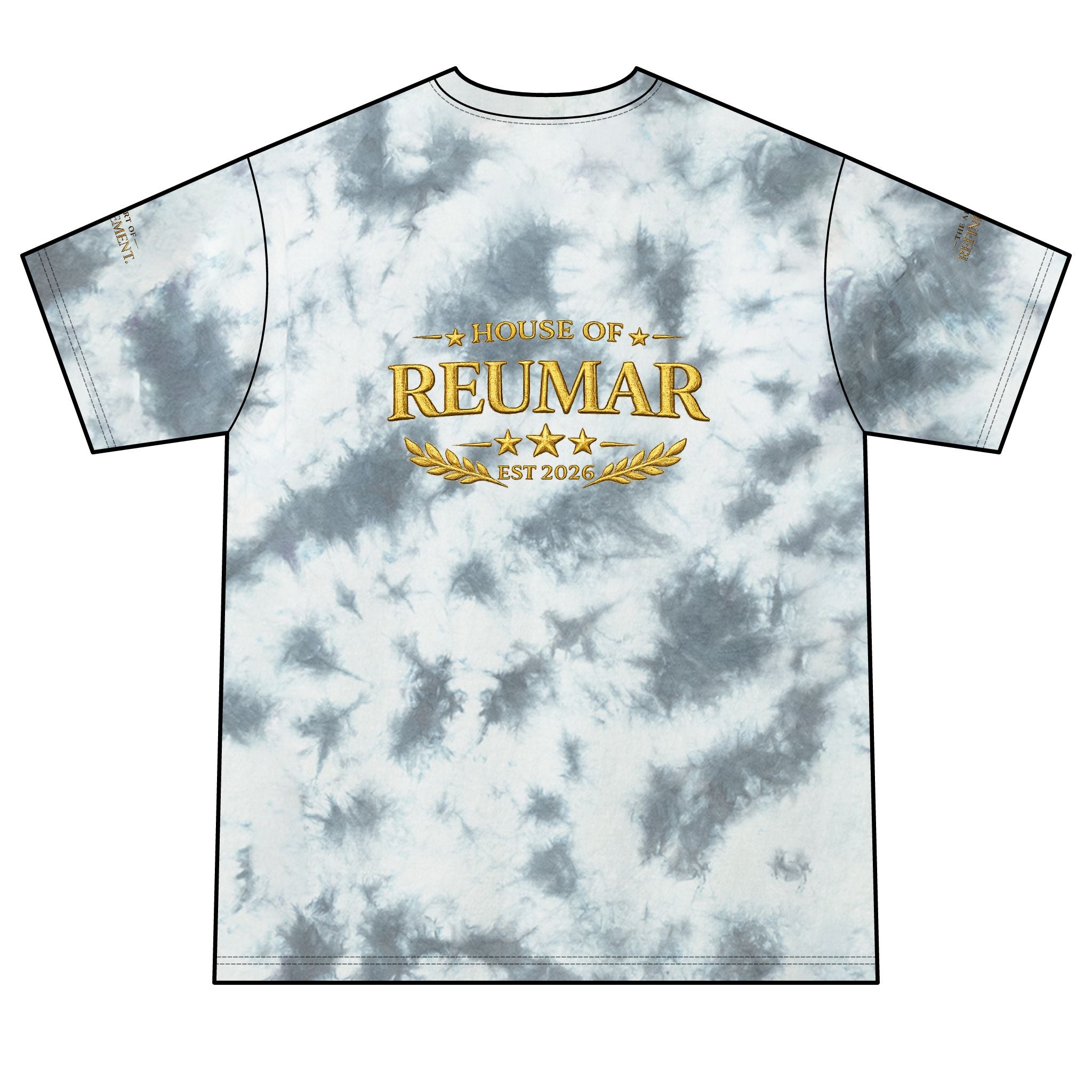 Tie-Dye Logo Tee — House of Reumar Red & Black Crystal Pattern