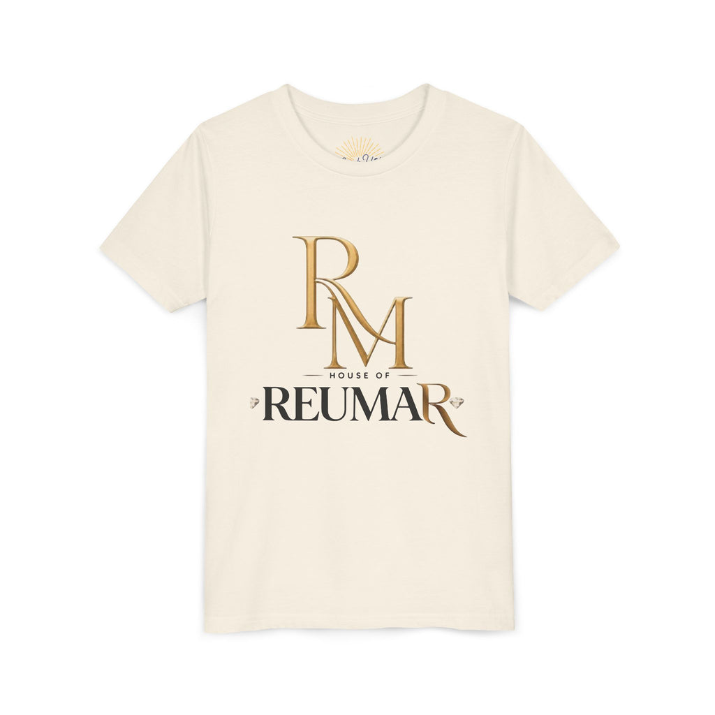 Youth Tee - Reumar Gold Monogram Front & 'art lover boutique' Back