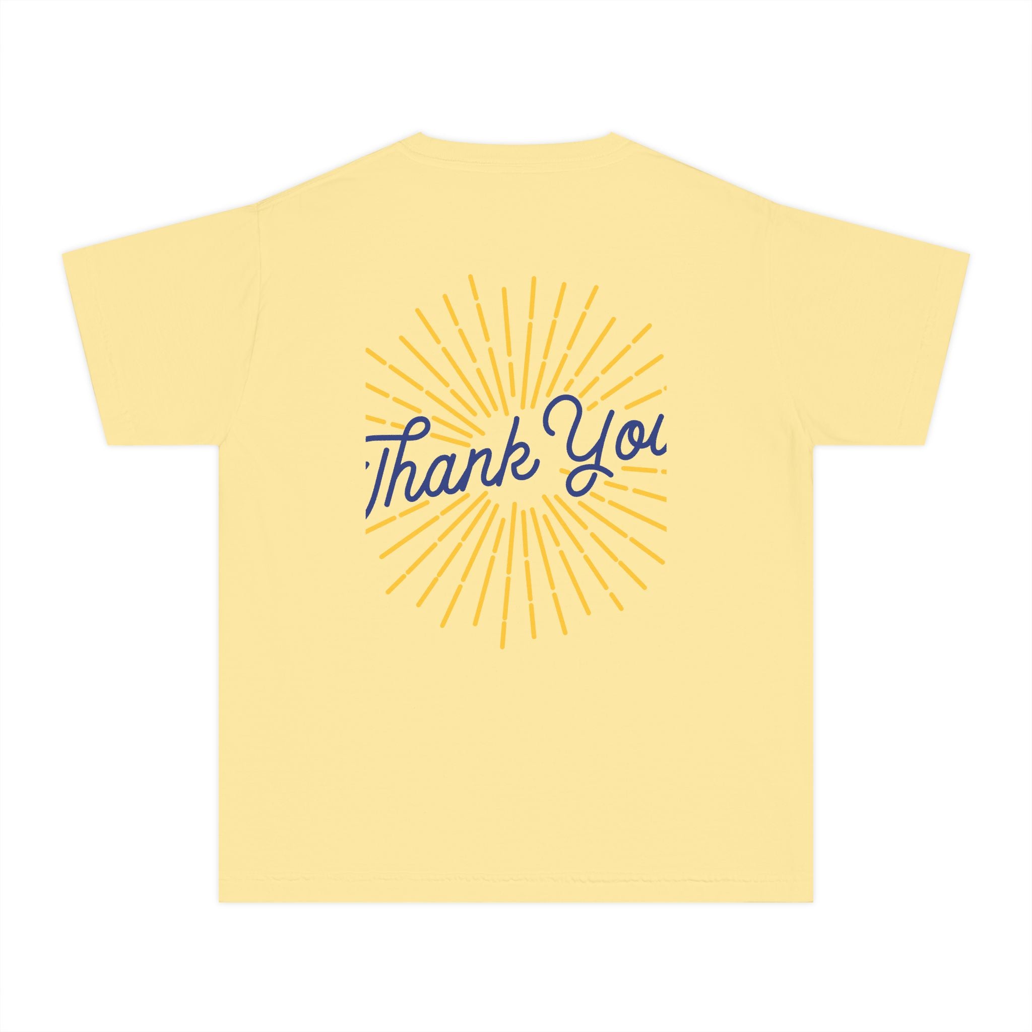 Youth Tee — Reumar Logo Front & "Thank You" Sunburst Back