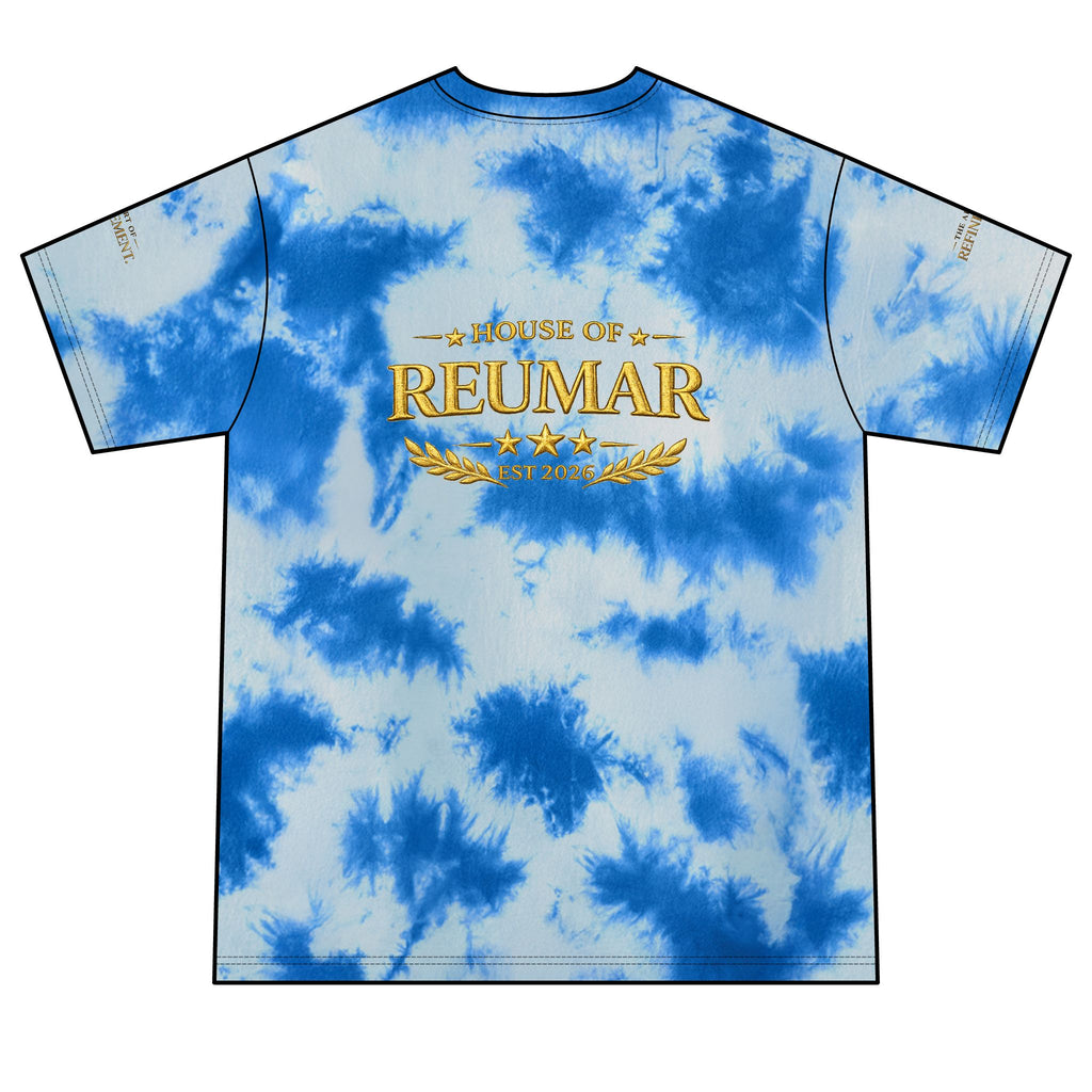 Tie-Dye Logo Tee — House of Reumar Red & Black Crystal Pattern