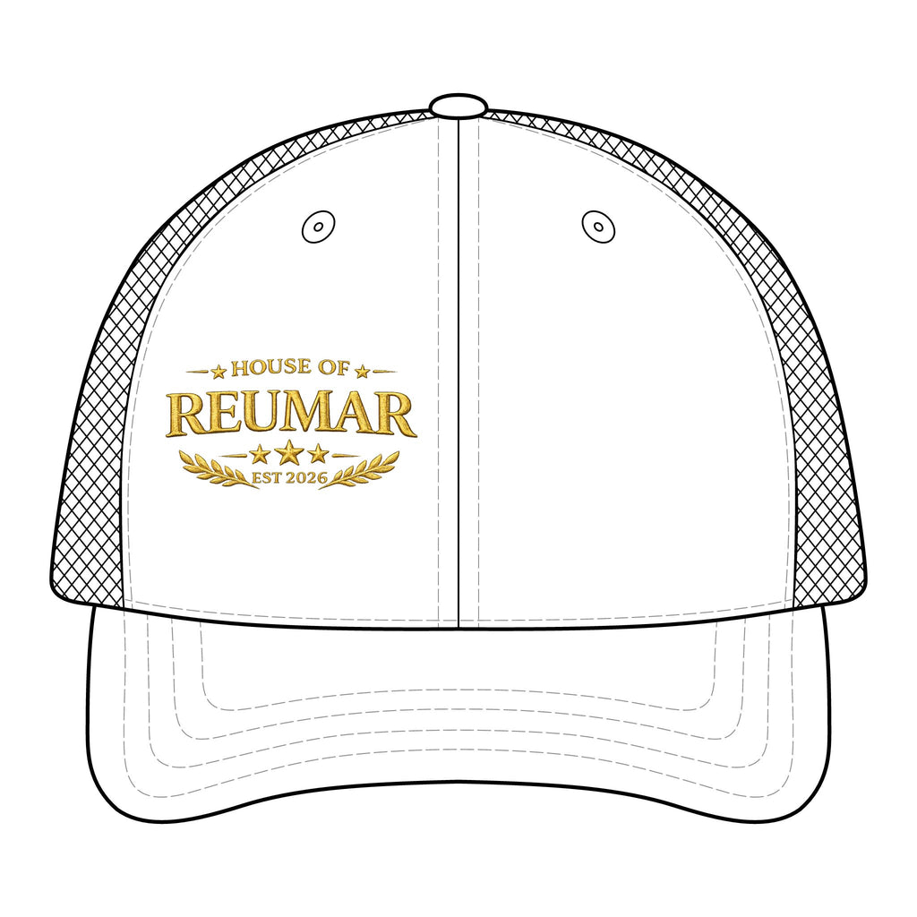 Trucker Hat — "House of Reumar" Embroidered Low Profile Mesh Cap