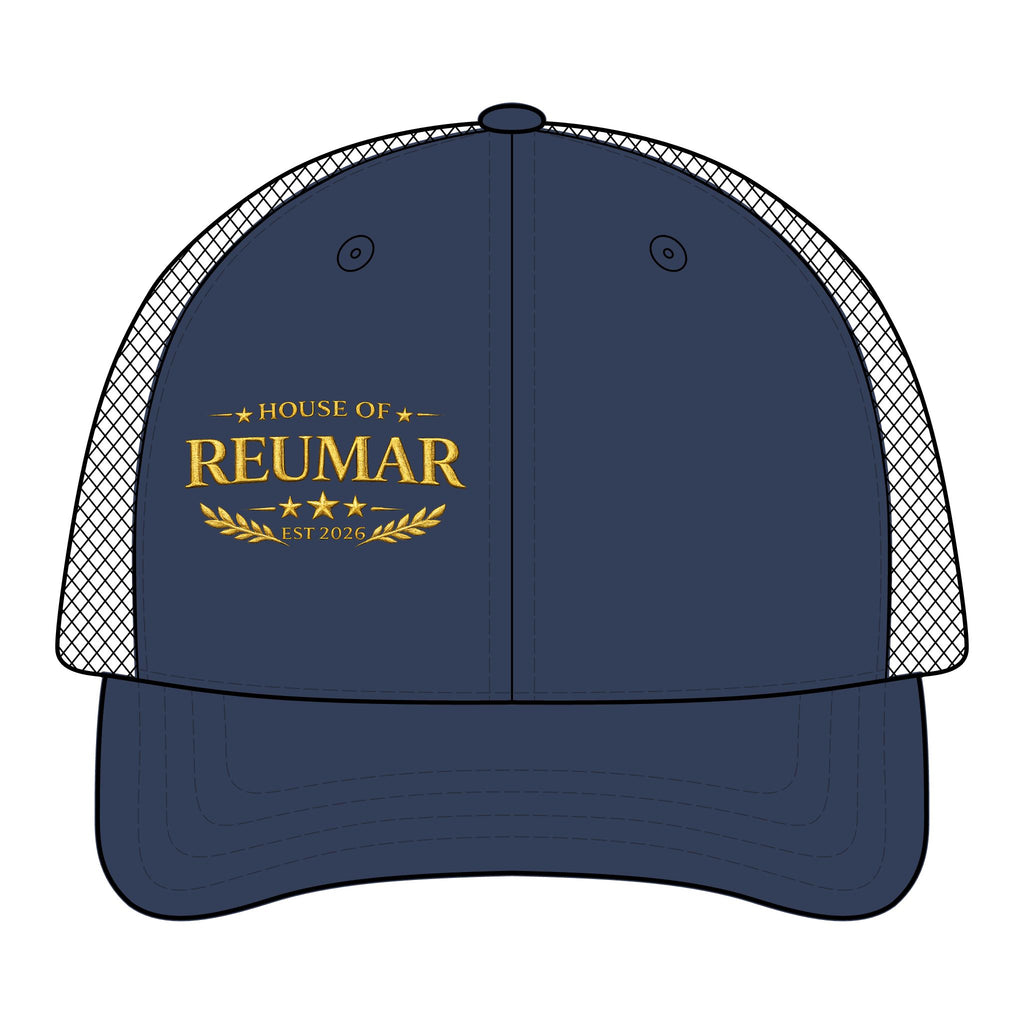 Trucker Hat — "House of Reumar" Embroidered Low Profile Mesh Cap