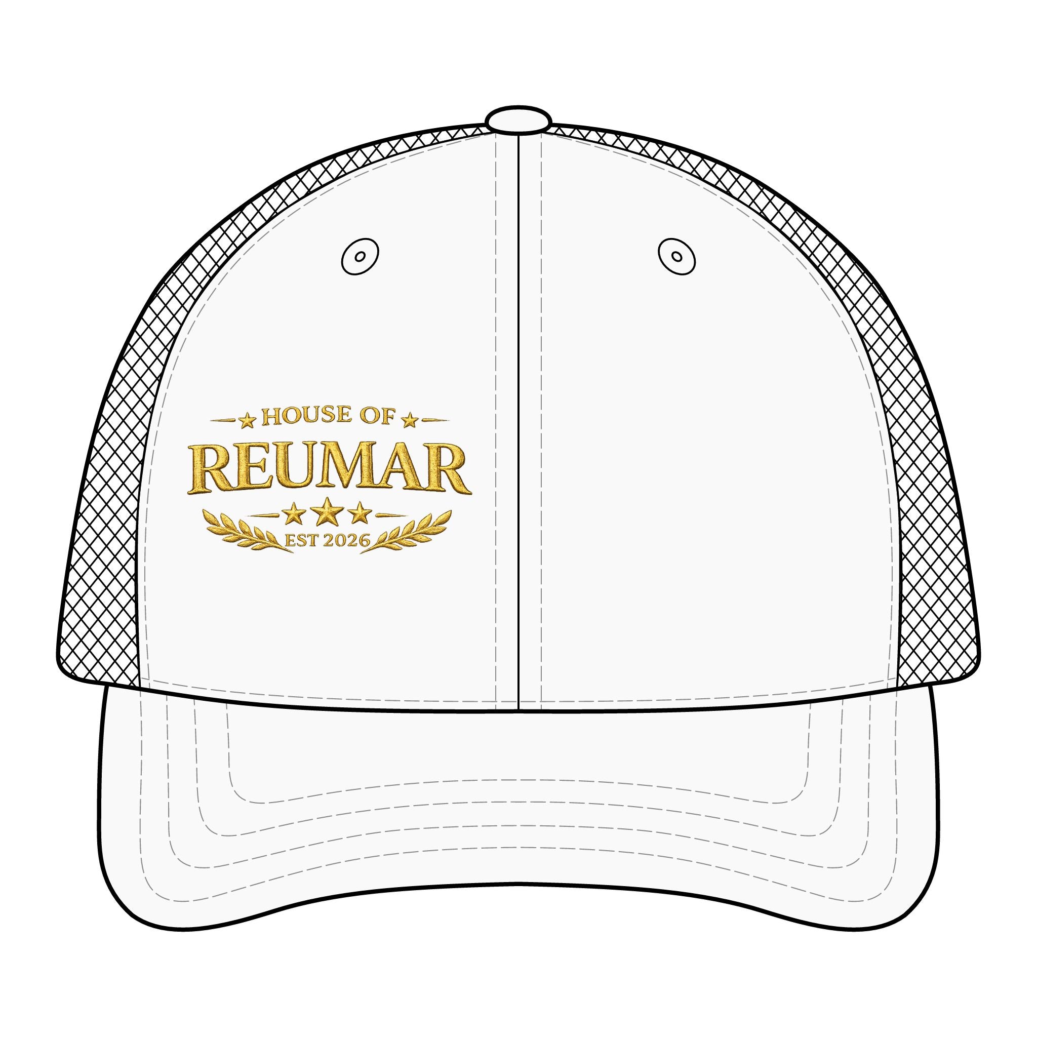 Trucker Hat — "House of Reumar" Embroidered Low Profile Mesh Cap