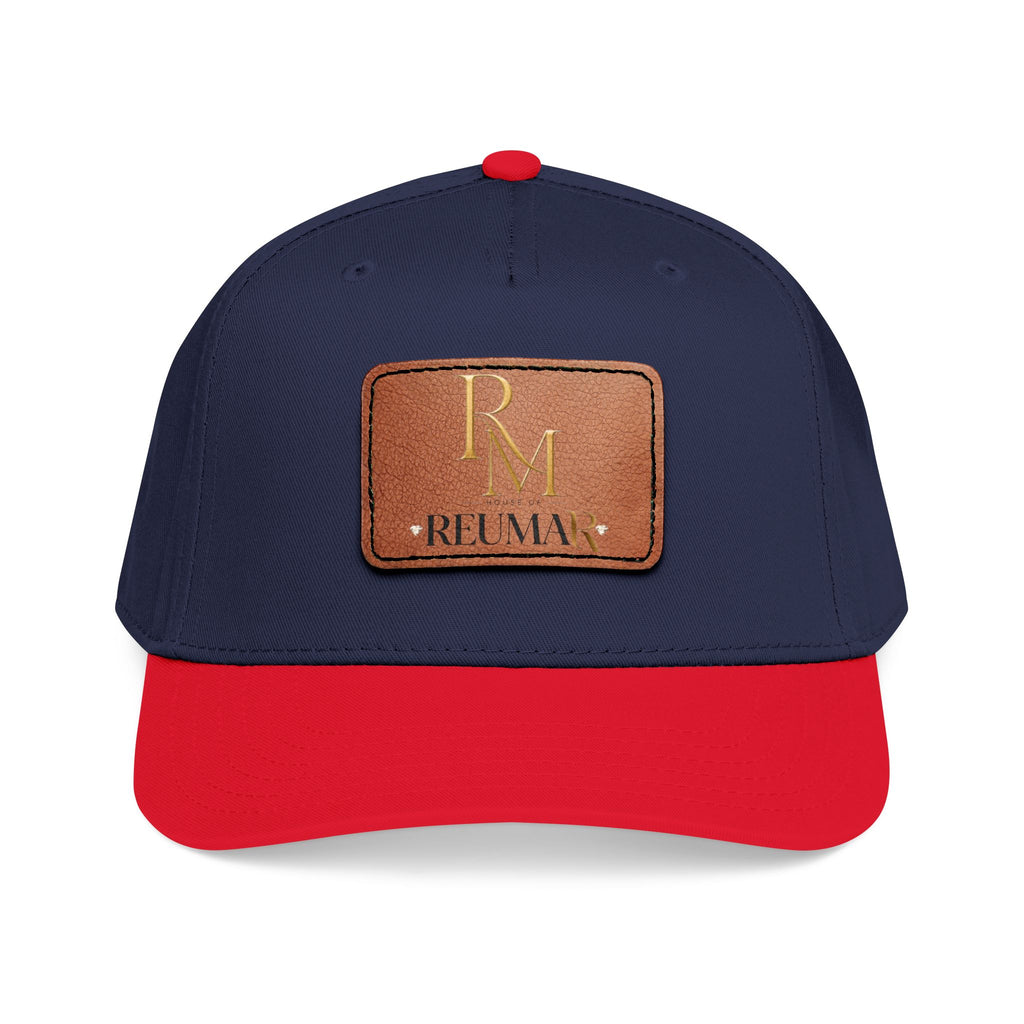 Leather Patch Baseball Cap - Monogram RM Reumay