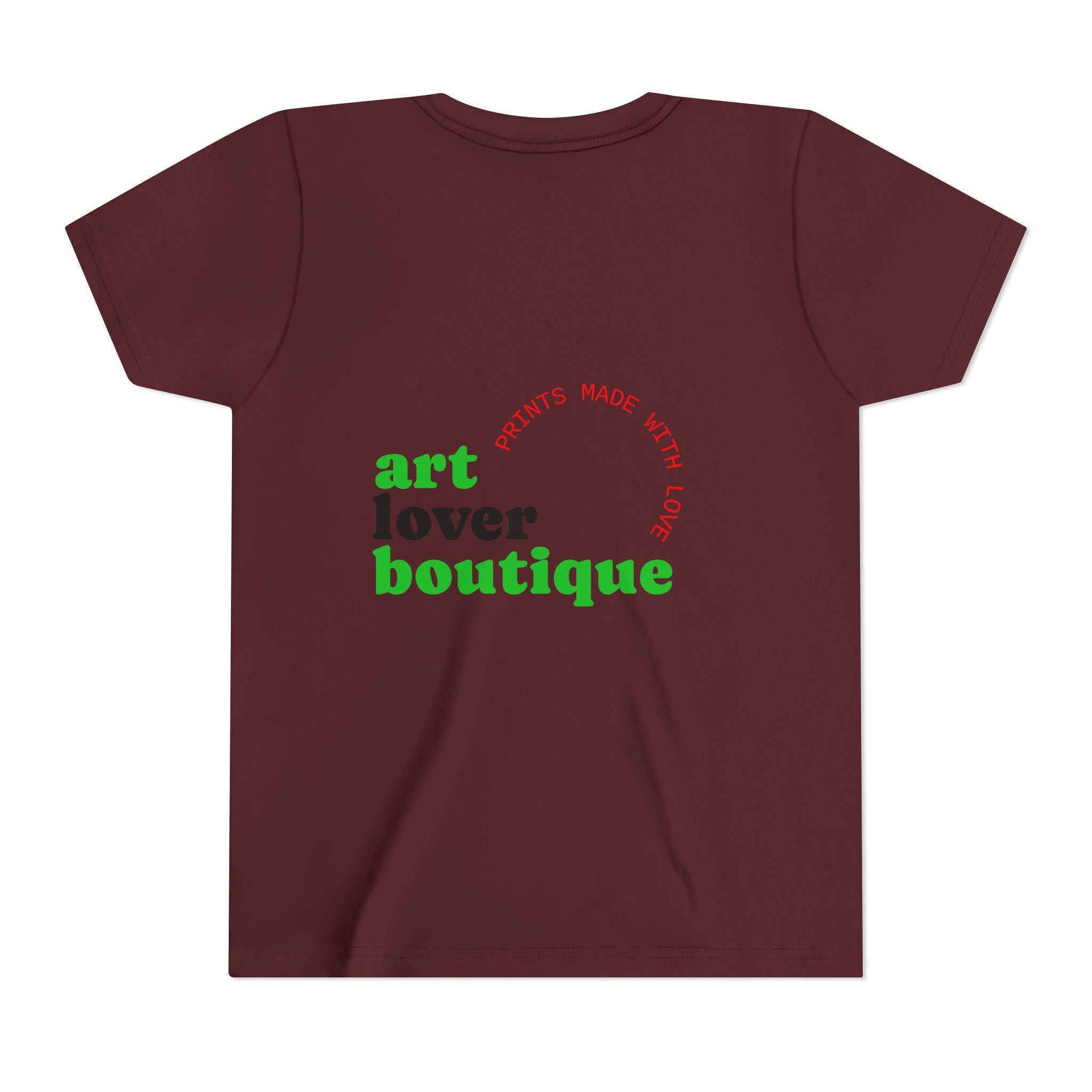 Youth Tee - Reumar Gold Monogram Front & 'art lover boutique' Back
