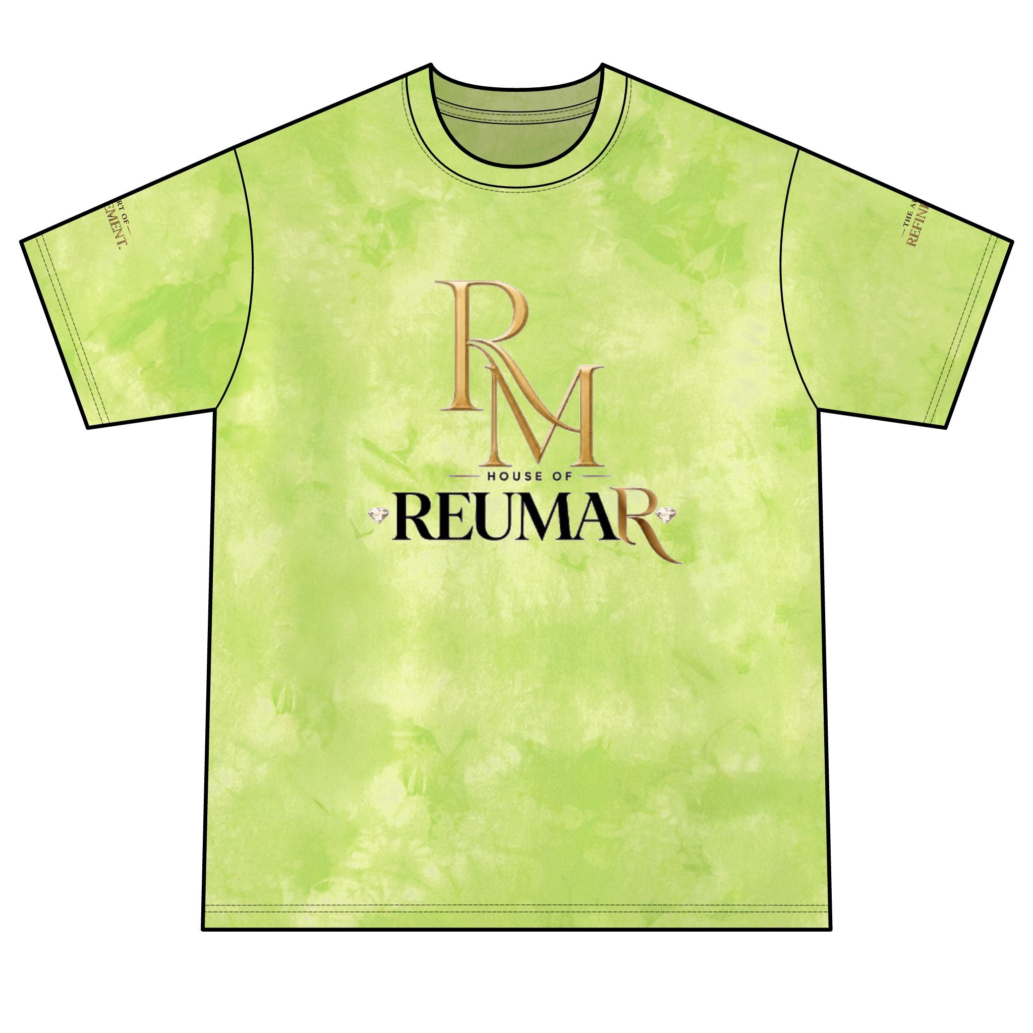 Tie-Dye Logo Tee — House of Reumar Red & Black Crystal Pattern