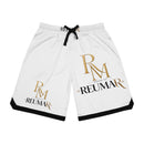 Reumar Gold Logo Basketball Shorts