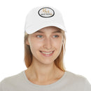 Embroidered Leather Patch Dad Hat — Reumar Monogram Baseball Cap