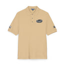 Embroidered Polo Shirt — Gold Crest 'M' Logo