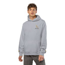 Relaxed Hoodie with Gold Monogram — Black Casual Pullover