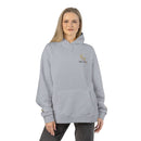 Relaxed Hoodie with Gold Monogram — Black Casual Pullover