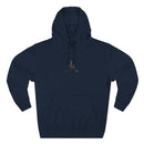 Minimalist Gold Monogram Hoodie — 'RM' Chest Logo Fleece Pullover