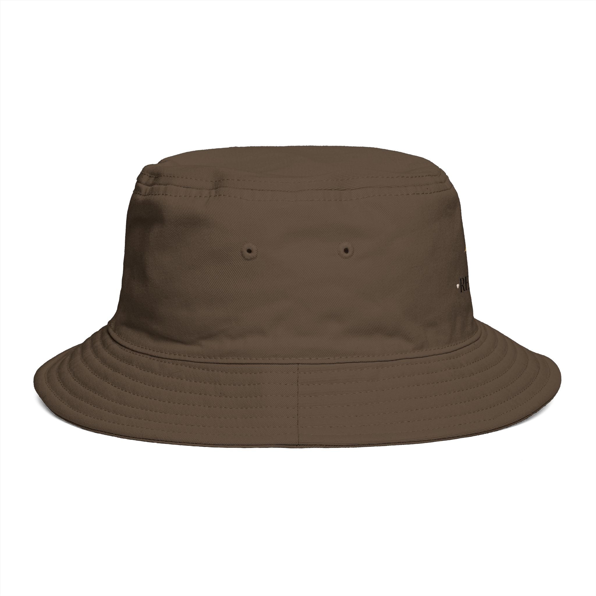 Bucket Hat — RM Reimay Gold Monogram Embroidered Logo