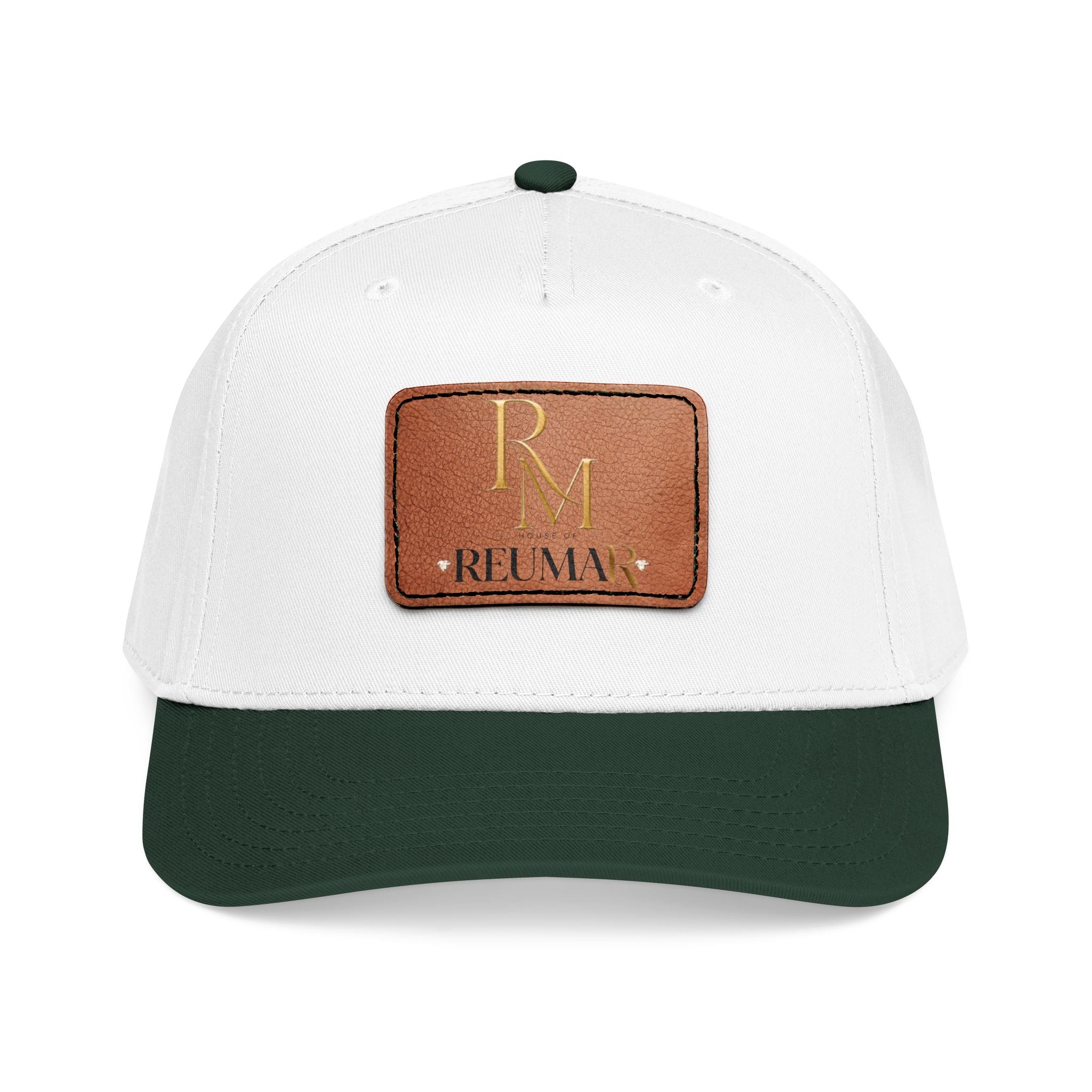 Leather Patch Baseball Cap - Monogram RM Reumay