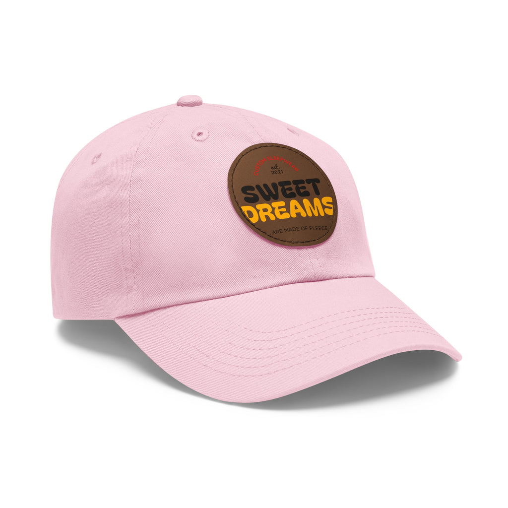 Dad Hat — Leather Patch 'Dreams' Embroidered Baseball Cap