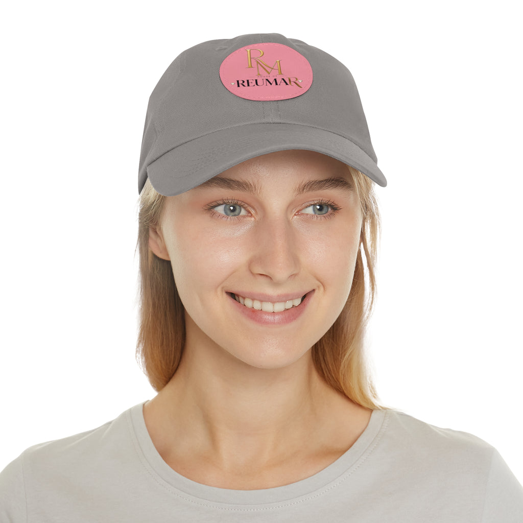 Leather Patch Dad Hat — Embossed RM REUMAN Logo Baseball Cap