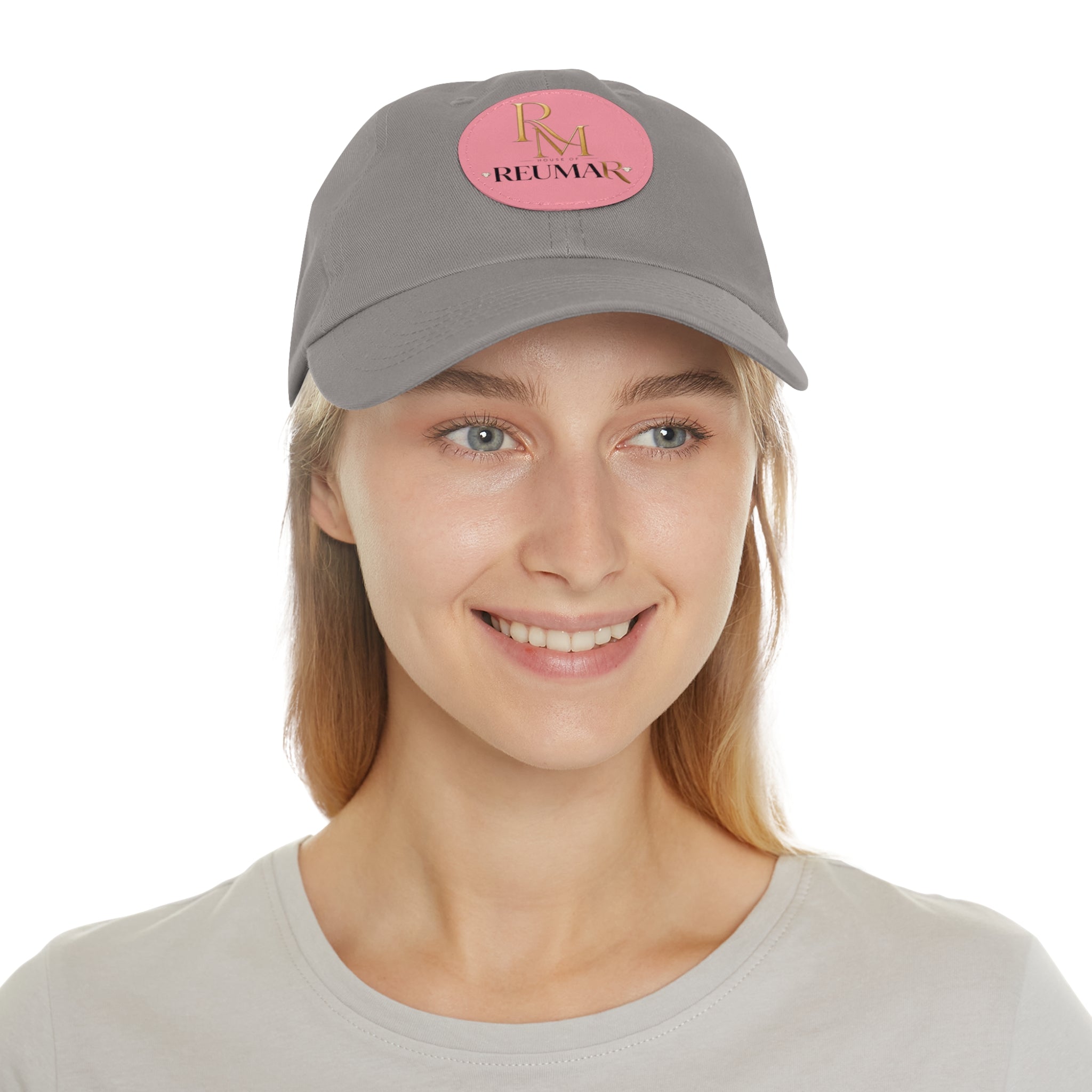 Leather Patch Dad Hat — Embossed RM REUMAN Logo Baseball Cap