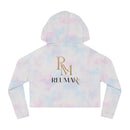House of Reumar Cropped Hoodie — Women's Gold Monogram Logo Sweatshirt