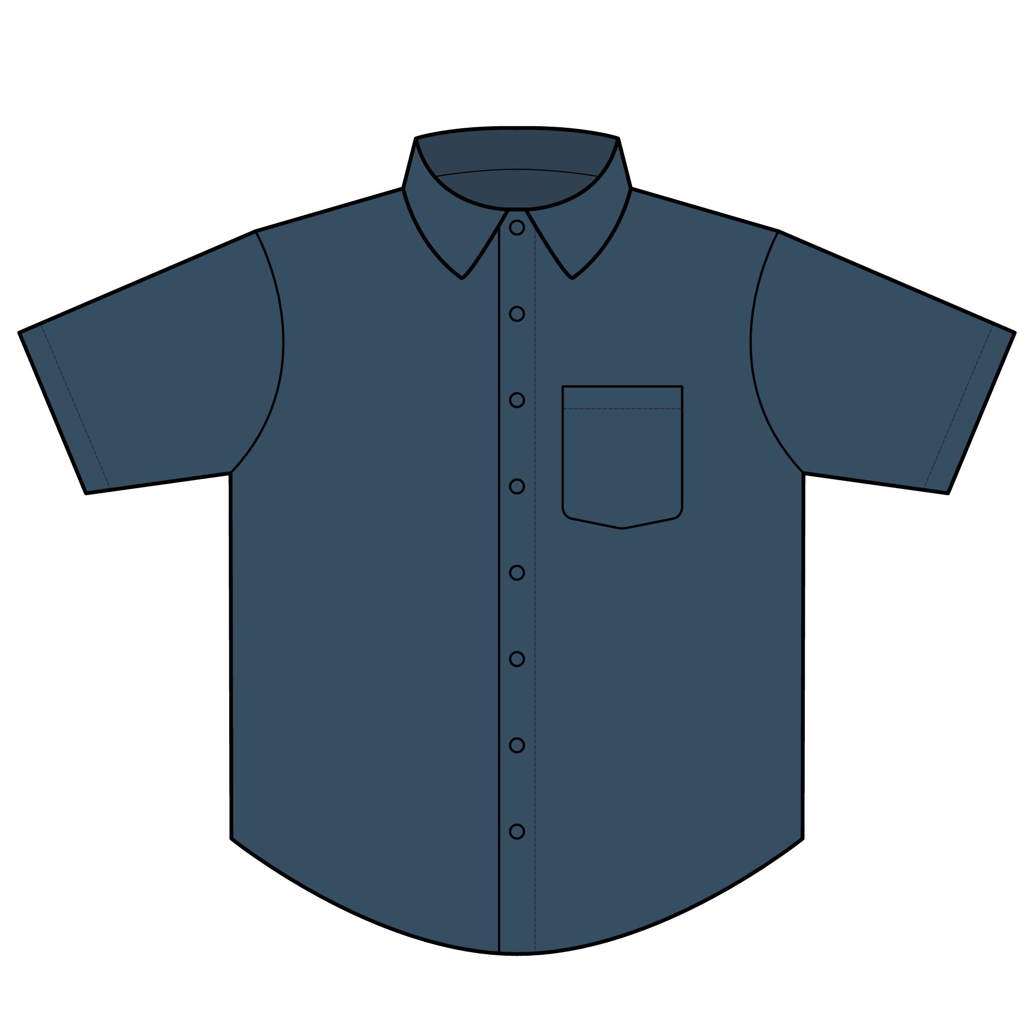 Men’s Short Sleeve Tech Button-Up Shirt — UV Protection, ‘BEL-AIR’ Chest Logo
